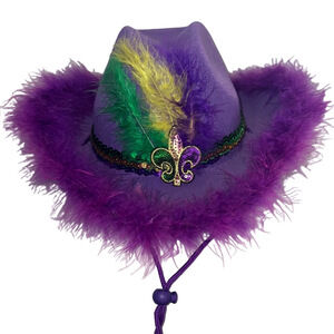 Party Purple Feathered Women's Hat